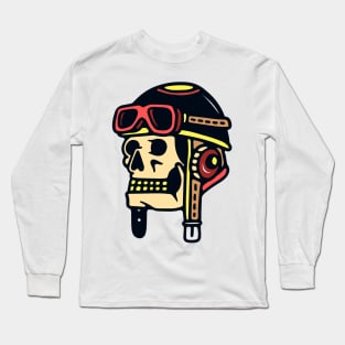 Old Pilot Helmet Long Sleeve T-Shirt